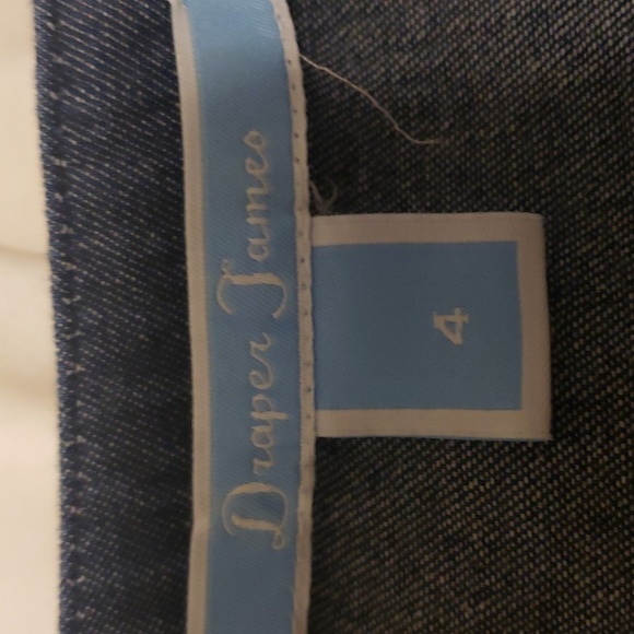 Draper James Chambray Ruffle Shift Dress Modest Classic - Picture 5 of 6